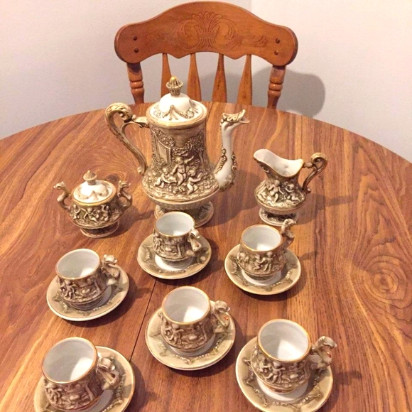 VERY RARE R. Capodimonte Serpent Tea Set - Picture 1 of 5